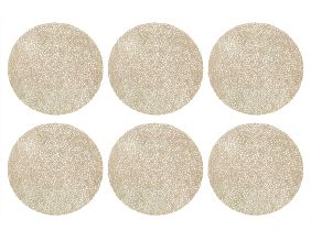 Sets de table en vinyle Fête (lot de 6) (Doré 2)