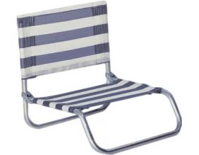 Siege plage en aluminium Basic (Rayé bleu)