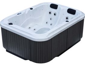 Spa rigide gris et blanc marbré jets et leds (Costa (3 places dont 2 allongées))