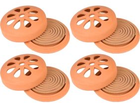 Spirales citronnelle en terre cuite (Lot de 4)