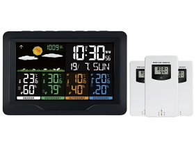 Station météo couleur avec 3 capteurs extérieurs