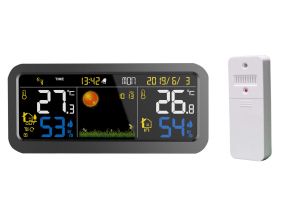 Station météo électronique couleur avec capteur extérieur