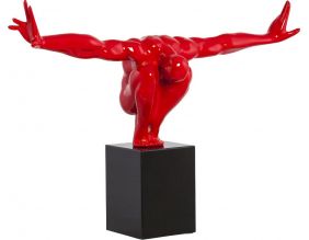 Statue design athléte Dive (Rouge)