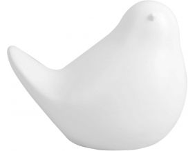 Statue oiseau blanc Fat Bird Long (Petit modèle)