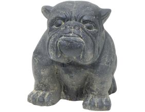 Statue en pierre reconstituée Bouledogue (29 x 45 x 41 cm)