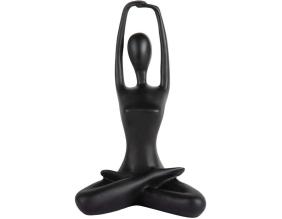 Statue en polyrésine Stretched Lotus (Noir)