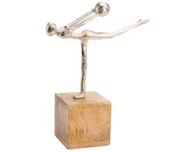 Statuette en aluminium Danseur au ballon
