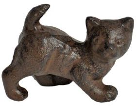 Statuette chaton en fonte 8 x 4 x 6 cm