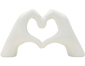 Statuette décorative en polyrésine Hands lover 25 x 7.5 x 13.5 cm (Blanc)