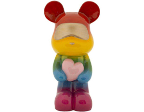 Statuette ourson en polyrésine Rainbow (Modèle 1)