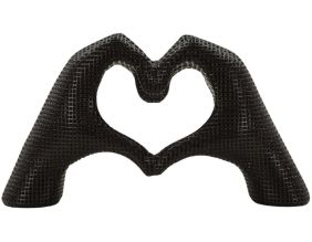 Statuette en polyrésine Hands lover 25 x 7.5 x 13.5 cm (Noir)