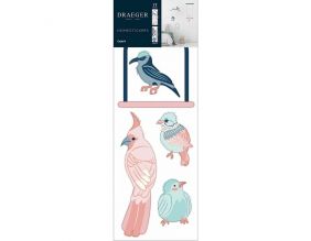 Sticker mural Oiseaux et branches - nichoirs