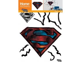 Sticker mural Superman logo encastré dans le mur