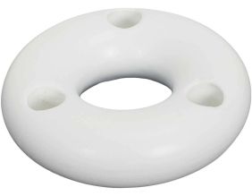 Support 3 bougies en céramique rond (Blanc)