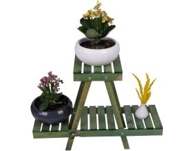 Support à plantes en bois Nave (Vert)