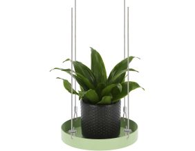 Support à plantes rond à suspendre vert (Diamètre de 14 cm)