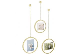 Supports à photos ronds suspendus (Lot de 3)