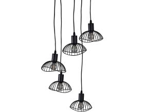 Suspension en acier abat-jour filaire Elsa (6 abat-jour)