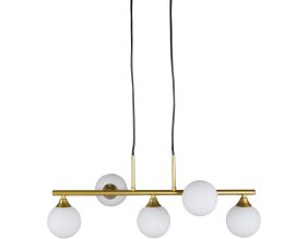Suspension en acier et verre pour 5 ampoules Orb
