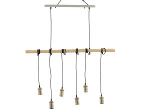 Suspension pour 6 ampoules en acier Fall (Cuivré)