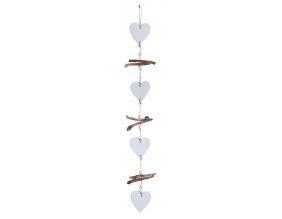 Suspension 4 coeurs en bois