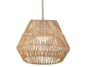 Suspension extérieure en rotin avec led Sisine nature