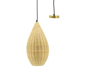 Suspension goutte en rotin naturel (Diamètre 23cm)