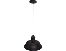 Suspension industrielle en fer noir Gasby (Diamètre 52 cm)