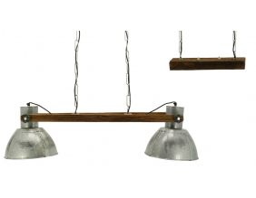 Suspension en bois recyclé et métal