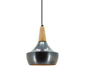 Suspension en métal et bois Vintage (Gris bleu)