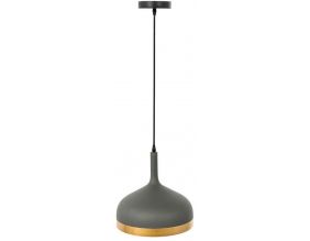 Suspension en métal mat cercle doré 30 cm (Gris)