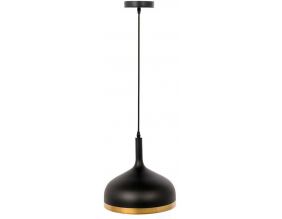 Suspension en métal mat cercle doré 30 cm (Noir)