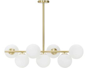 Suspension en métal et verre 7 abat-jour 81 x 30 x 74 cm