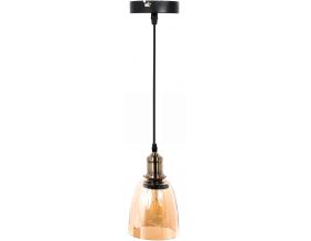 Suspension en verre fumé Cloche (Ambre)