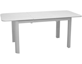 Table en aluminium avec allonge Eos 130-180 cm (Blanc)