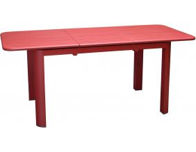 Table en aluminium avec allonge Eos 130-180 cm (Rouge)