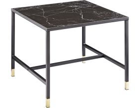 Table d'appoint acier et verre Dipp