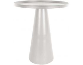 Table d'appoint en aluminium Force 43 x 48.5 cm (Ivoire)