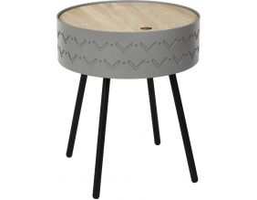 Table d'appoint avec coffre intégré Eugénie (Gris)