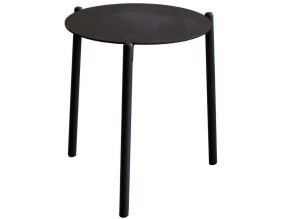Table d'appoint de jardin plateau céramique Ambiance (Graphite et gris)