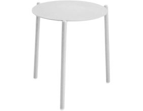 Table d'appoint de jardin plateau céramique Ambiance (Blanc)