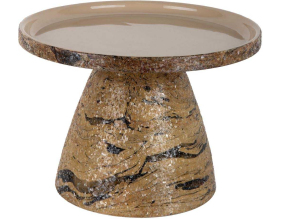 Table d'appoint en métal Mosaic Marble (Marron)