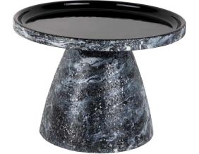 Table d'appoint en métal Mosaic Marble (Noir)