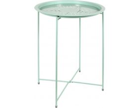 Table d'appoint en métal intérieur extérieur (Vert d'eau)