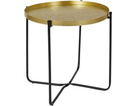 Table d'appoint en métal martelé Alia 50 cm