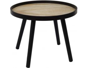 Table d'appoint plateau en bois Macha (Noir)