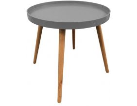 Table d'appoint ronde avec plateau (Gris)