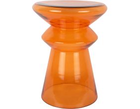 Table d'appoint en verre Amarre (Orange)