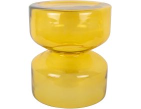 Table d'appoint en verre Doble (Jaune)