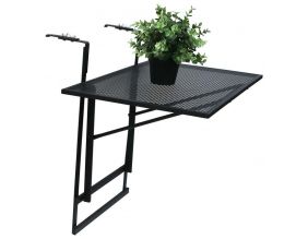 Table de balcon pliable en métal Lina (Noir)